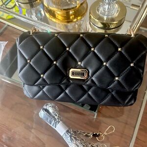 Black Quilted Crossbody Bag